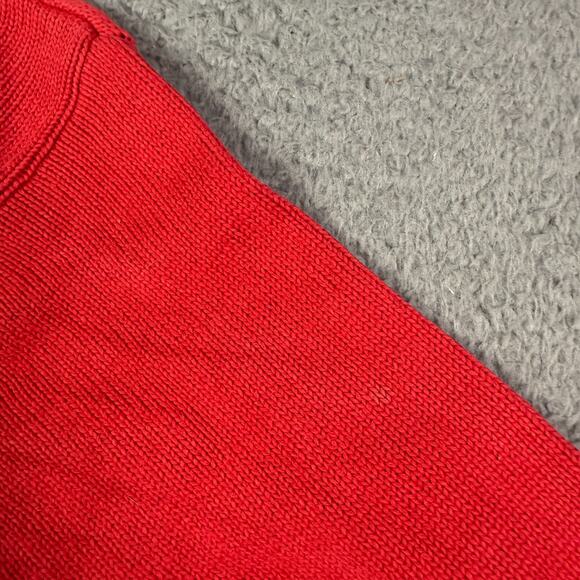 Vintage Polo Ralph Lauren Sweater Womens L Red Crew Neck Knit Pullover - Picture 6 of 9